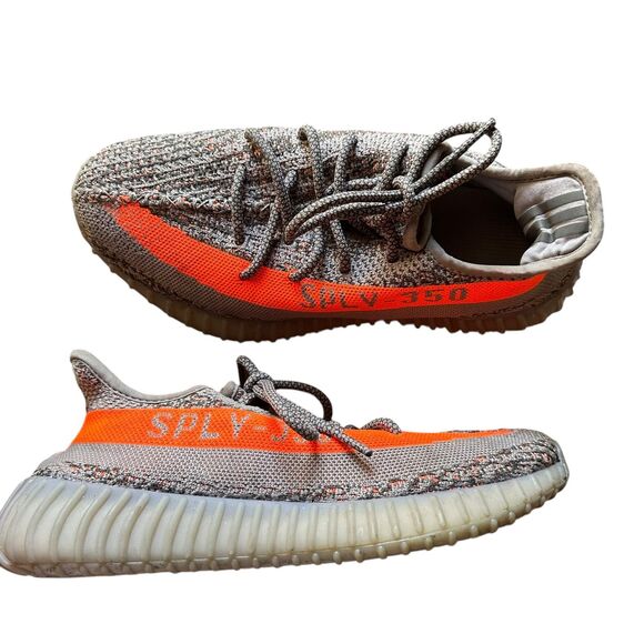 YEEZY Boost 350 V2 Beluga Gray/Orange w Box 7.5 - Picture 5 of 6